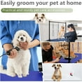 thumbnail image 2 of 47 Inch Large Dog Grooming Table – Foldable Pet Grooming Station for Home & Salon, Adjustable Arm with Double Nooses, Mesh Tray, Sturdy H-Frame, Non-Slip Pink Desktop, For Large Dogs & Cats,, 2 of 10