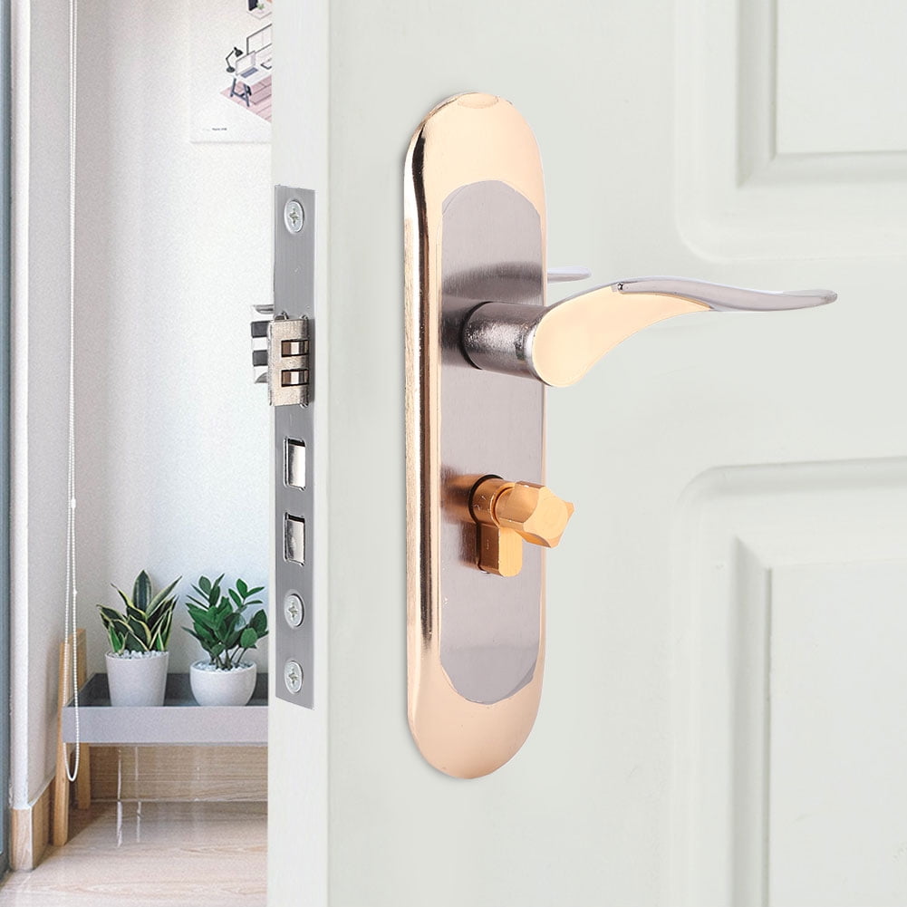 Lyumo Household Indoor Aluminum Alloy Security Door Handle Lock Set With Keys Hardware Accessory Door Handle Lock Door Entry Walmart Com Walmart Com