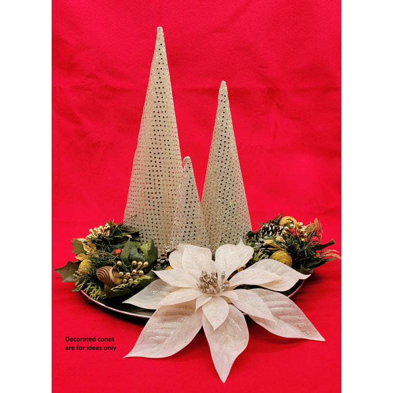 Holiday Paper Mache Cones