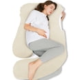 thumbnail image 1 of Almohada de embarazo HIPHOP PANDA en forma de U 145 cm, color marfil, 1 of 7
