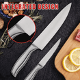 thumbnail image 3 of 14 Pcs Stainless Steel Knife Block Set with Chef, Bread & Steak Knives, Kitchen Cutlery Collection, 3 of 5