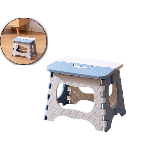 9" Folding Step Stool for Adults, Step Stool with Handle Collapsible Foot Stools, Small Stepping Stool for Bathroom, Bedroom