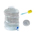 thumbnail image 1 of Contenedor de agua potable, almacenamiento de agua de emergencia, portátil, transparente, duradero con asa para conducción de automóviles, patio 15L con Grifo, 1 of 8