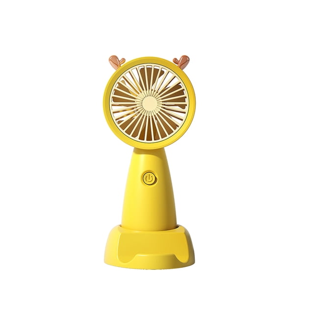 Mini Ventilador Carga USB Silencioso Refrigeración Verano Dibujos Animados Amarillo Matsuzay