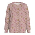 thumbnail image 4 of UngA Christmas Womens Sweatshirt Xmas Holiday Long Sleeve Tops Funny Crewneck Snowman Graphic Pullover Women Sweatshirts (Pink,XXL), 4 of 7