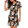 thumbnail image 2 of Lsque Cute Dog Panda Pattern Nightgowns for Women Sleep Shirts Short Sleeve Nightshirt Pullover Nightdress Soft Sleepwear Relaxed Fit Nightdress, 2 of 6
