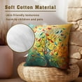 thumbnail image 5 of Oil Painting Tree and Bird Pillow Cover Set of 2, 20x20 Inch Colorful Animal Art Pillow Cotton Linen Square Cushion Case for Couch Sofa Patio Living Room Bedroom Car, 5 of 6