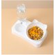 thumbnail image 4 of Comederos pequeños blancos para gatos, comedero elevado para gatos, comedero antivómitos inclinable de 15°, bebedero con dispensador automático de agua para gatos y cachorros., 4 of 5