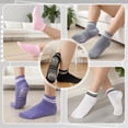 thumbnail image 3 of Bocaoying 6 Pairs Grip Pilates Socks, Non Slip Athletic Socks with Grips for Women, Sock with Grips for Barre Barefoot Hospital Grippy Sock, 3 of 7