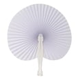 thumbnail image 3 of Abanico Plegable Forma Redonda Ventilador Pintura DIY en Blanco Papel Mano para Boda, 3 of 5