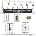 thumbnail image 2 of 78Pcs 13 Styles Musical Instrument Charms Music Charm Bulk Small Antique Bronze Music Notes Tibetan Charms Note Charm, 2 of 6