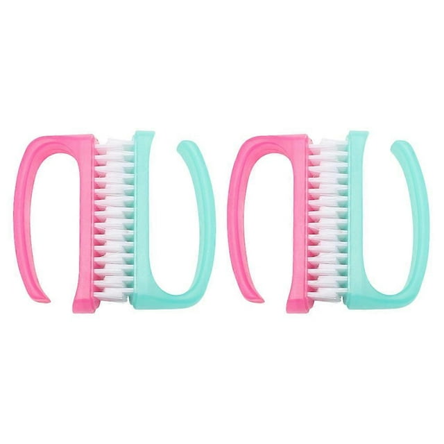 Nail Dusting Brush Manicure Fingernail Brushes Nail Care Removing Dust Assorted Color 4Pcs