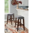 thumbnail image 2 of Linon Renner Bar Stool, Gray, 2 of 6