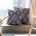 thumbnail image 6 of LALILO Throw Pillow Covers Damask Colorful Floral White Black And Gray Cushion Cover 18" x 18", 2 Pack, 6 of 6
