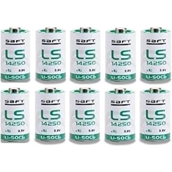 (10 PACK) Saft LS-14250 1/2 AA 3.6V Lithium (non Rechargeable)