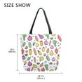 thumbnail image 5 of FORMRS Womens Canvas Tote Bag with Zipper Inner Pocket Shoulder Handbag, Various Vegetables Pattern, 5 of 7