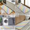 thumbnail image 6 of Colorful Checkerboard Pattern Kitchen Rug Mat,Kitchen Runner Rugs Non Skid Washable,Decorative Kitchen Floor Mats for Kitchen,Sink,Laundry,17"x47.2", 6 of 7