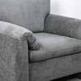 thumbnail image 4 of Chenille Oversized Armchair-Modern Accent Chair & Single Sofa Lounge, 34'' Wide, Comfortable Seating for Living Room & Bedroom, Grey, 4 of 7