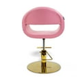 thumbnail image 4 of Salon Styling Chair MILLA Pink Seat Gold Base, Beauty Salon Barbershop Hair Studio Professional Furniture and Equipment, 4 of 8