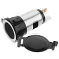 thumbnail image 1 of Miangastore 12V 120W Car Motorcycle Cigarette Power Outlet Plug Socket (Black+Silver), 1 of 8