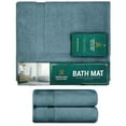 thumbnail image 6 of Adobella 2 Premium Turkish Bath Mats, 100% Combed Turkish Cotton, 800 GSM, 20 x 33 inch, Teal Green, 6 of 7