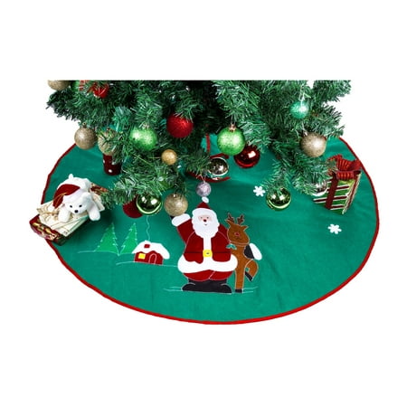 Imperial Home 'Santa Claus & Reindeer' Green Polyester 36-inch Christmas Tree