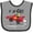 Heather and Black, variant on Inktastic Go Go Go Red Racing Car Boys or Girls Baby Bib