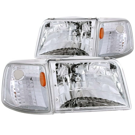 ANZO USA 111119 93-97 RANGER HEADLIGHTS CLEAR WITH AMBER CORNERS Fits select: 1993-1997 FORD RANGER