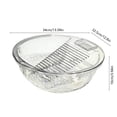 thumbnail image 3 of Clear Plastic Laundry Basin With Rubbing Board Multifunctional Wash Basin 13.39X12.8X3.94 Inch Clear, 3 of 7