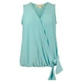 thumbnail image 4 of Michael Kors Women's Paisley Eyelet Wrap Sleeveless Top Blouse X-Small, 4 of 5