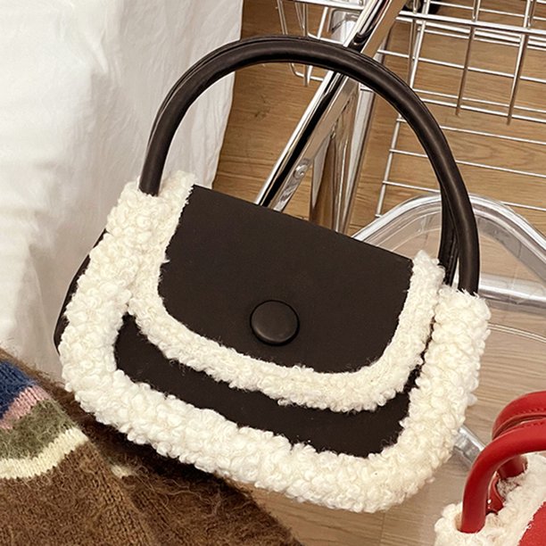 Bolso bandolera esponjoso para mujer, bolso informal peludo, bolso Hobo, bolso de viaje de invierno