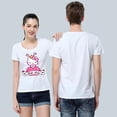 thumbnail image 3 of Camiseta de manga corta de Hello Kitty para niños, ropa suave, corazón femenino, regalo de cumpleaños, Kawaii, Sanrioed, verano, nuevo, 3 of 4