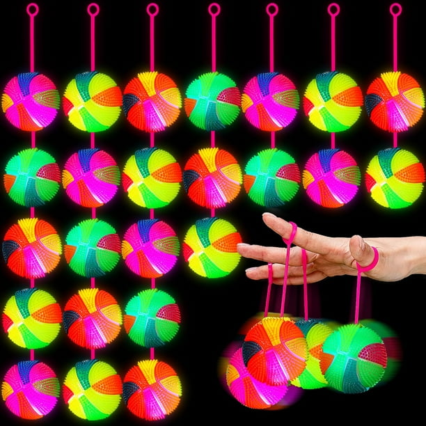 Wettarn 24 Pelotas Sensoriales Antiestrés LED de 6.5 cm con Luz