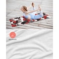 thumbnail image 4 of Red Stripe Yoga Towel for Hot Yoga Non Slip, Grey White Ombre Geometric Modern Abstract Yoga Mat Towel Absorbent Yoga Sweat Towels Microfiber Hot Yoga Blanket for Bikram Pilates 26"x74", 4 of 7