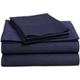 thumbnail image 1 of 400 Thread Count Egyptian Cotton California King Sheet Set Solid  Navy Blue, 1 of 5