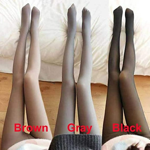 1 Pair Flawless Legs Fake Translucent Warm Fleece Pantyhose for Women,  Fleece Lined Tights Pant, Autumn and winter pantyhose 