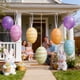 thumbnail image 4 of Juego de huevos de espuma de Pascua | Adornos decorativos coloridos con purpurina y purpurina | Decoración de manualidades con cuencos de fiesta de primavera | 6 piezas de núcleo de espuma | 1,57 x, 4 of 5