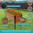 thumbnail image 4 of Sunnydaze 36.75" x 12.75" x 31" Brown Acacia Wood Rectangular Raised Garden Bed with Legs, 4 of 11