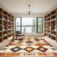 thumbnail image 2 of ODIKA 4'x6' Machine Washable Non-Slip Area Rug, Aztec Burnt Orange High Traffic Rug, Orange, 1052780, 2 of 7