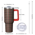 thumbnail image 2 of Multicolor Christmas Pattern Tumbler with Handle and Lid,40oz Double Wall Vacuum Insulated Tumbler,Cups Gift for Women and Men, 2 of 7