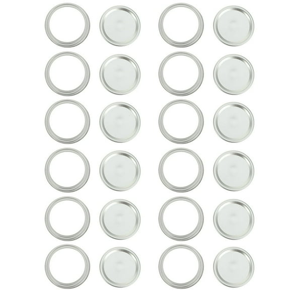 CNKOO 12 Sets Canning Jar Rings Bands Replacement Lids The Glass Bottles Pint Jars Mason Tinplate