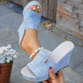 thumbnail image 6 of Wowcloth Women's Platform Sandals – Comfortable Peep-Toe Wedge Design with Versatile Casual Style for Beach and Daily Wear, 6 of 9
