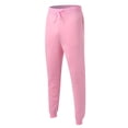 thumbnail image 4 of Baqcunre Male Casual Fitness Running Trousers Drawstring Loose Waist Solid Color Pants Pocket Loose Fleece Sweatpants,XL,Mens Sweatpants,Men'S Pants,Joggers For Men,Mens Sweatpants With Pockets,,Pink, 4 of 8