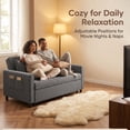 thumbnail image 3 of 71.7"L Sofa Bed, Lofka 3-in-1 Convertible Sofa Bed with Storage, 5-Level Adjustable Back - Sleeper Couches for Living Room, Dark Grey, 3 of 16