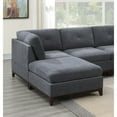 thumbnail image 2 of Miekor Furniture Ash Grey Chenille Fabric Modular Sectional 6pc Set Living Room Furniture U-Sectional Couch 2x Corner Wedge 2x Armless Chairs and 2x Ottomans Tufted Back W5U364, 2 of 9