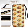 thumbnail image 5 of Womens Wallet Bifold Ladies Cluth Bag Wristlet Wrist Strap Long Purse Hamburgers Design, 5 of 6