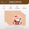 thumbnail image 2 of Heat-Resistant Christmas-featured Placemat for Table Decoration Cute Stylish Santa Claus Clip Art Non-Slip Door Mat Outdoor Entrance Durable Washable Doormat 6Pack 17.7x13 Inch, 2 of 5
