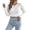 White, variant on Womens Sweaters Crewneck Cropped Cable Knit Pullover Long Sleeve Varsity Style Jumper with Striped Trim High Waist Tops for Ladies Fall Winter Fashion