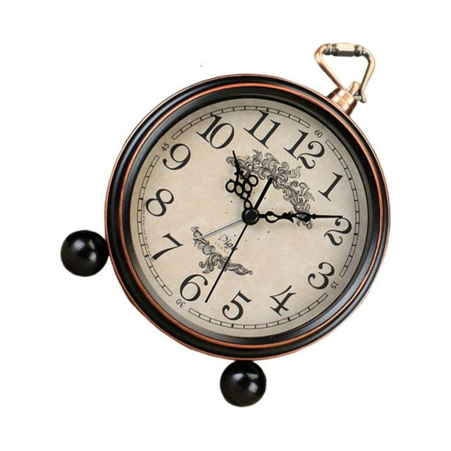 tredstone Style Rétro Réveils Horloge Bureau Rond Bureau Horloges Bibliothèque Décoration