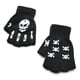 thumbnail image 4 of Guantes de medio dedo de punto cálidos para invierno, luminosos, fluorescentes, con estampado de calavera y garra de mano, para Halloween, antideslizantes, 4 of 4